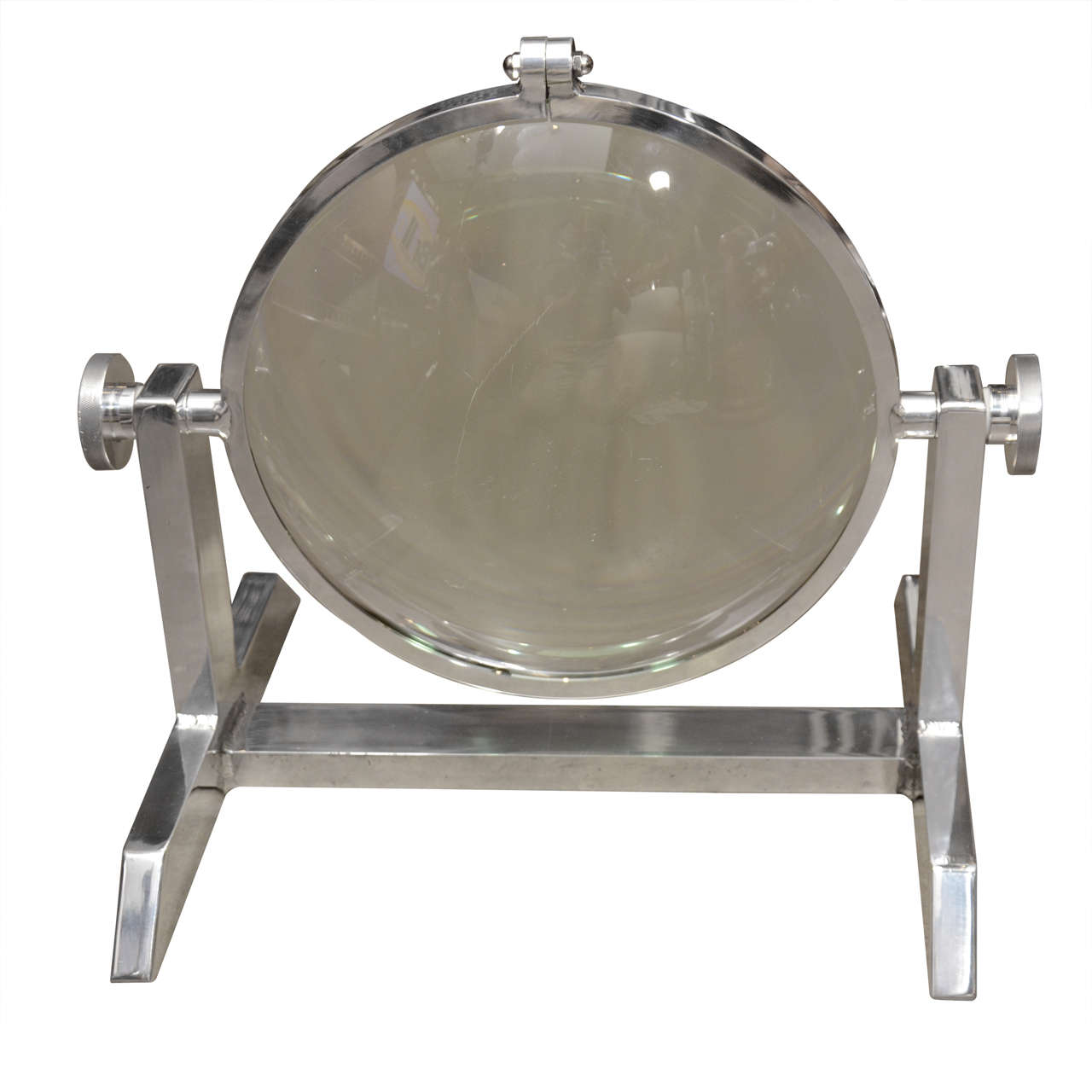 Giant Industrial Magnifier circa 1940 For Sale