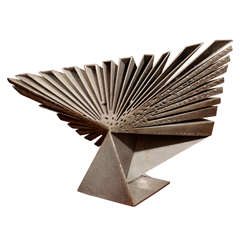 Folded Steel Fan Sculpture By Volkmaar Haase 1965 2