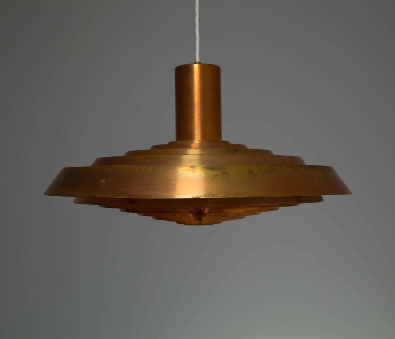 Mid-20th Century Poul Henningsen Copper 'Plate' Pendant for Louis Poulsen