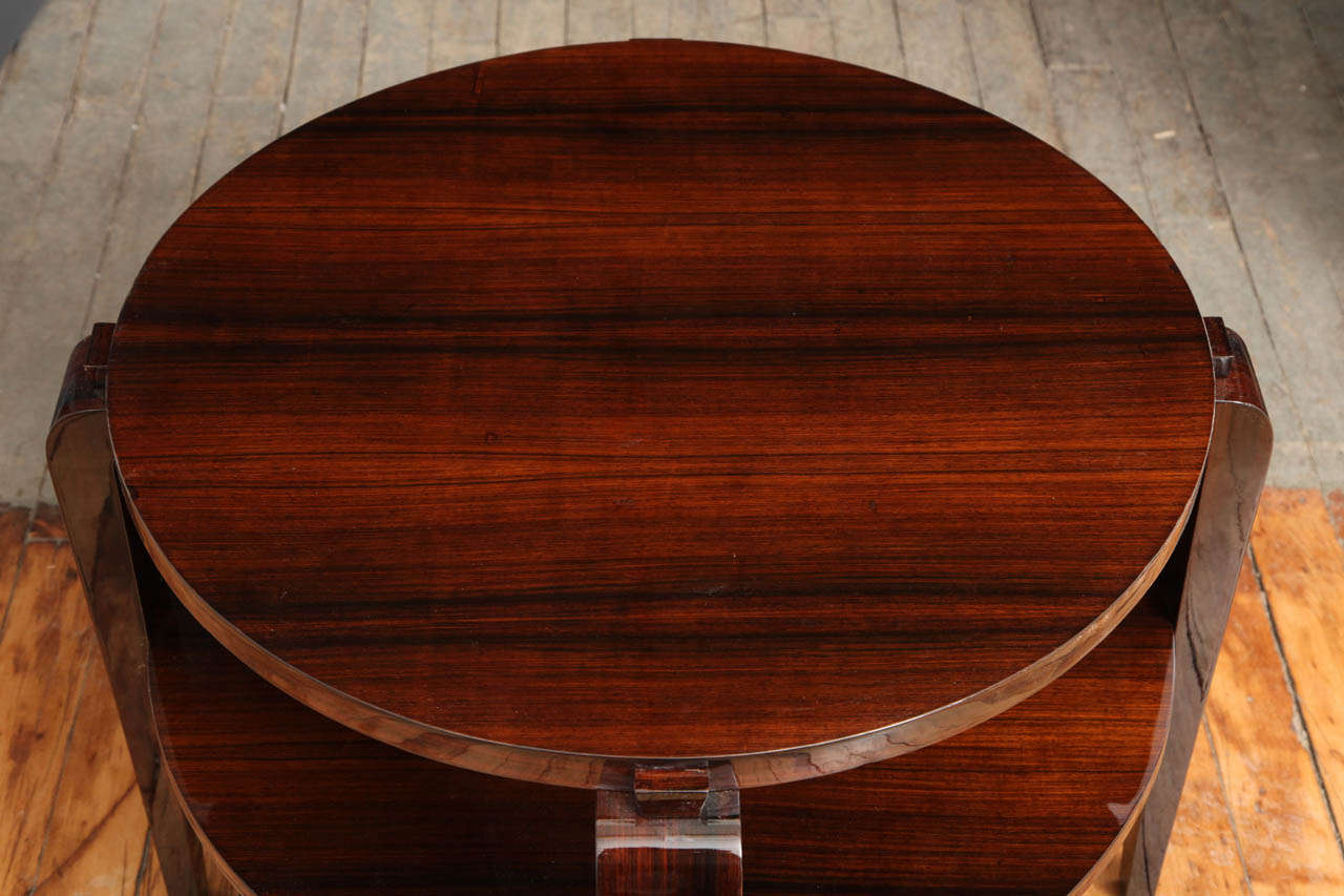 French Art Deco Round Side Table For Sale