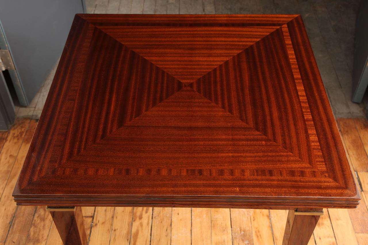 Elegant Art Deco Expandable Card Table For Sale at 1stDibs