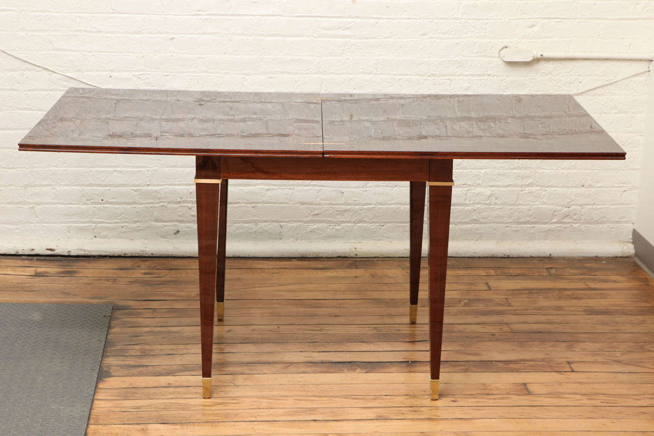 Elegant Art Deco Expandable Card Table For Sale at 1stDibs