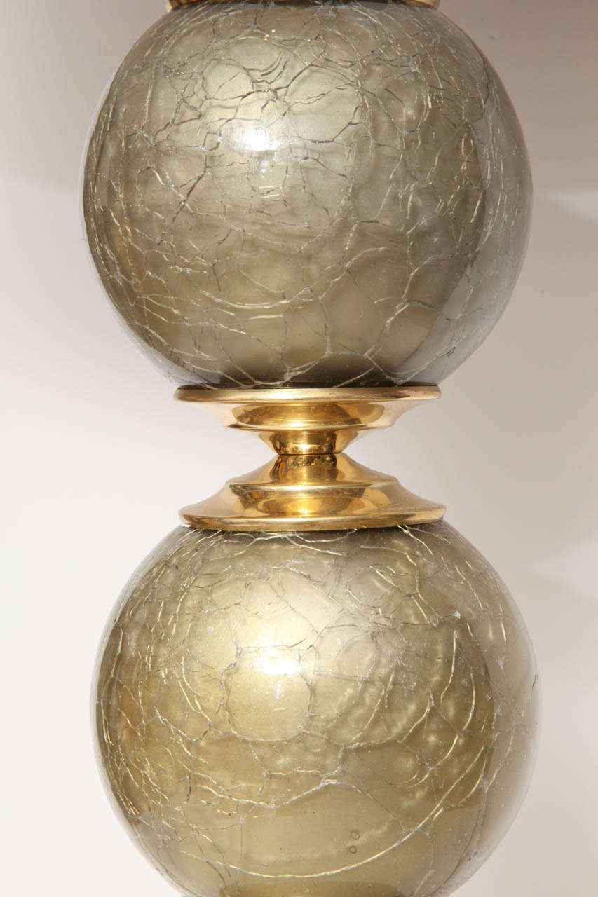 Mid-20th Century Table Lamps, Murano, Pair
