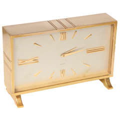 Vintage Brass Desk Clock