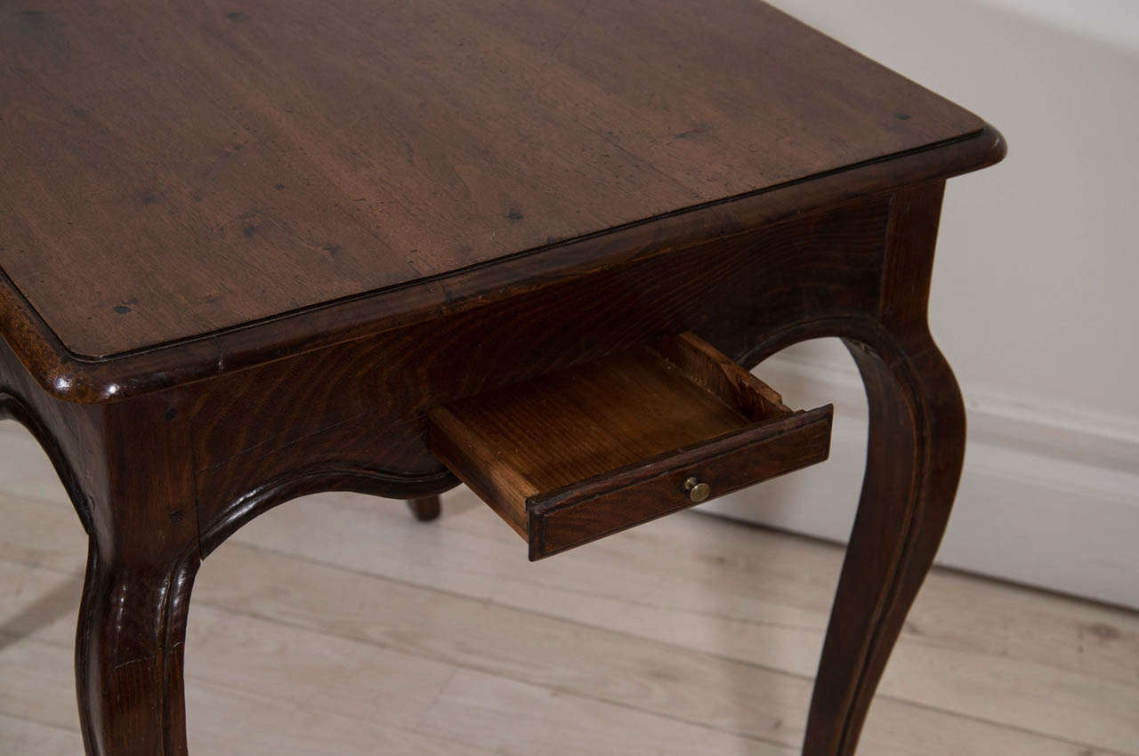 French Chestnut and Walnut Side Table 1