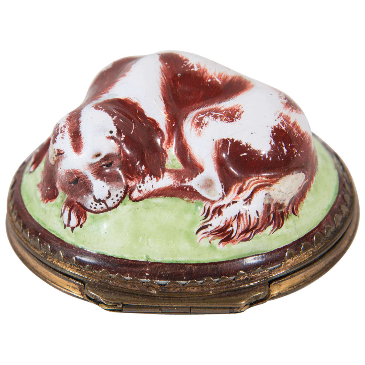 King Charles Spaniel Enamel Box