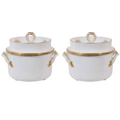 A Pair of Early 19th Century English Porcelain Ice Pails