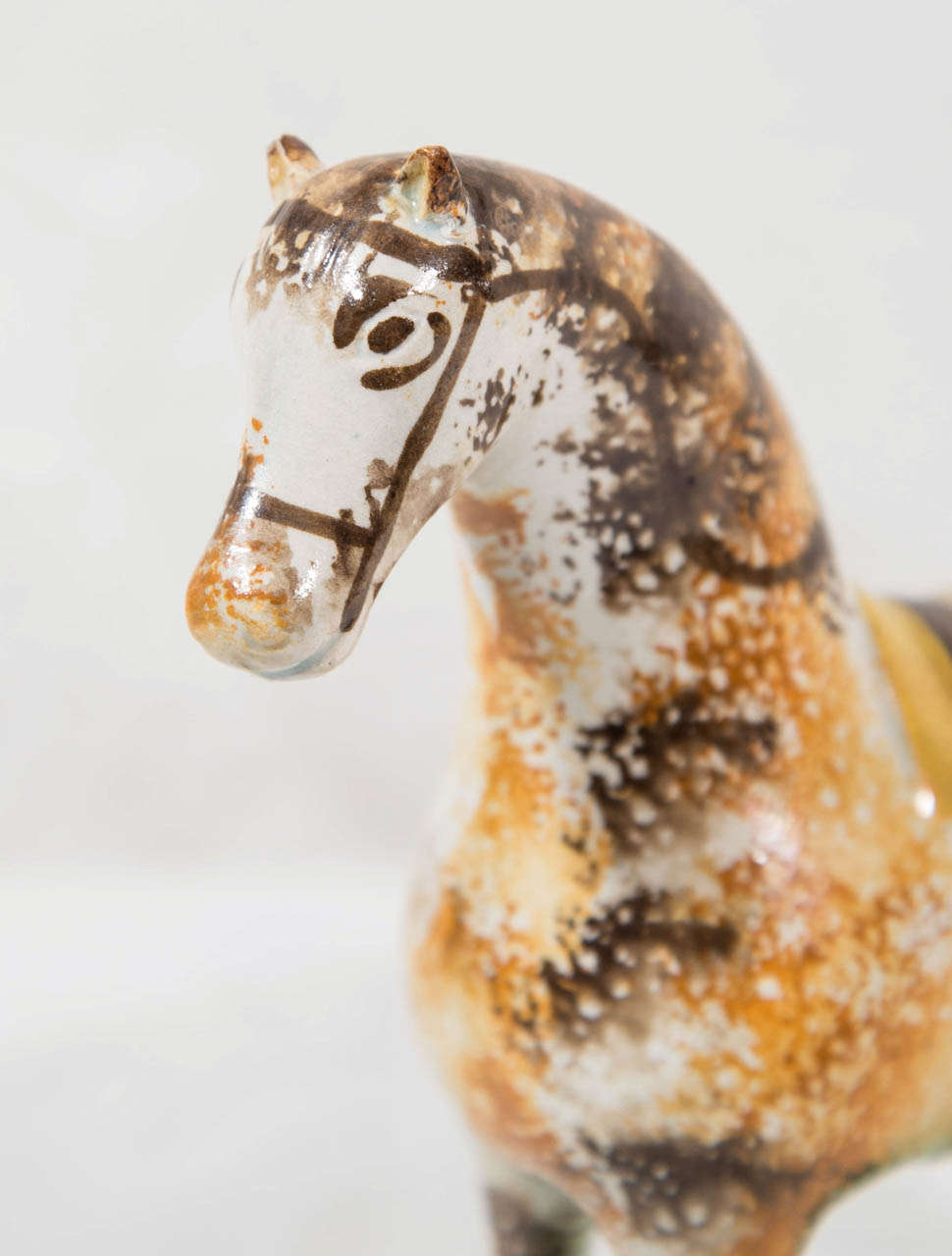 Folk Art An 18th Century Pearlware Model of a Race Horse