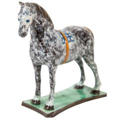 Antique A Pearlware Horse