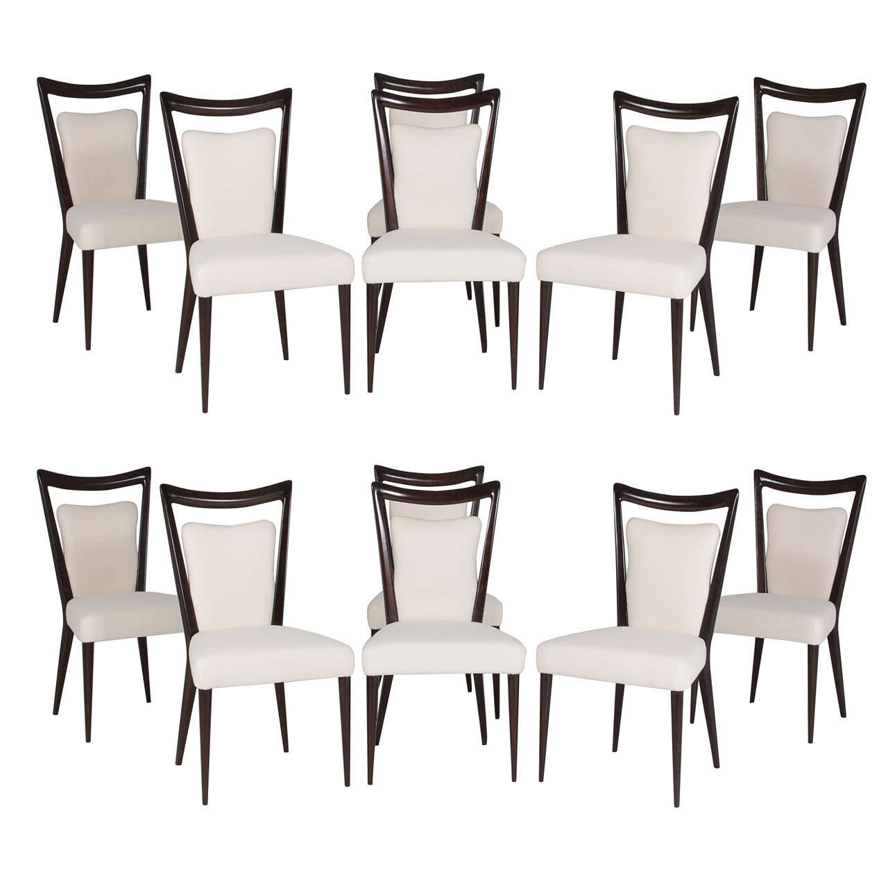 Set of Twelve Dining Chairs by Bega and Gottardi