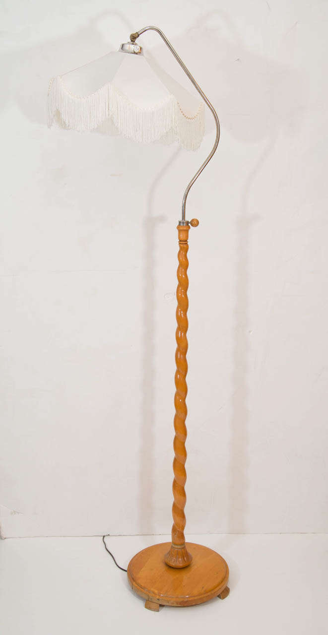Nordic Birch Art Deco Floor Lamp