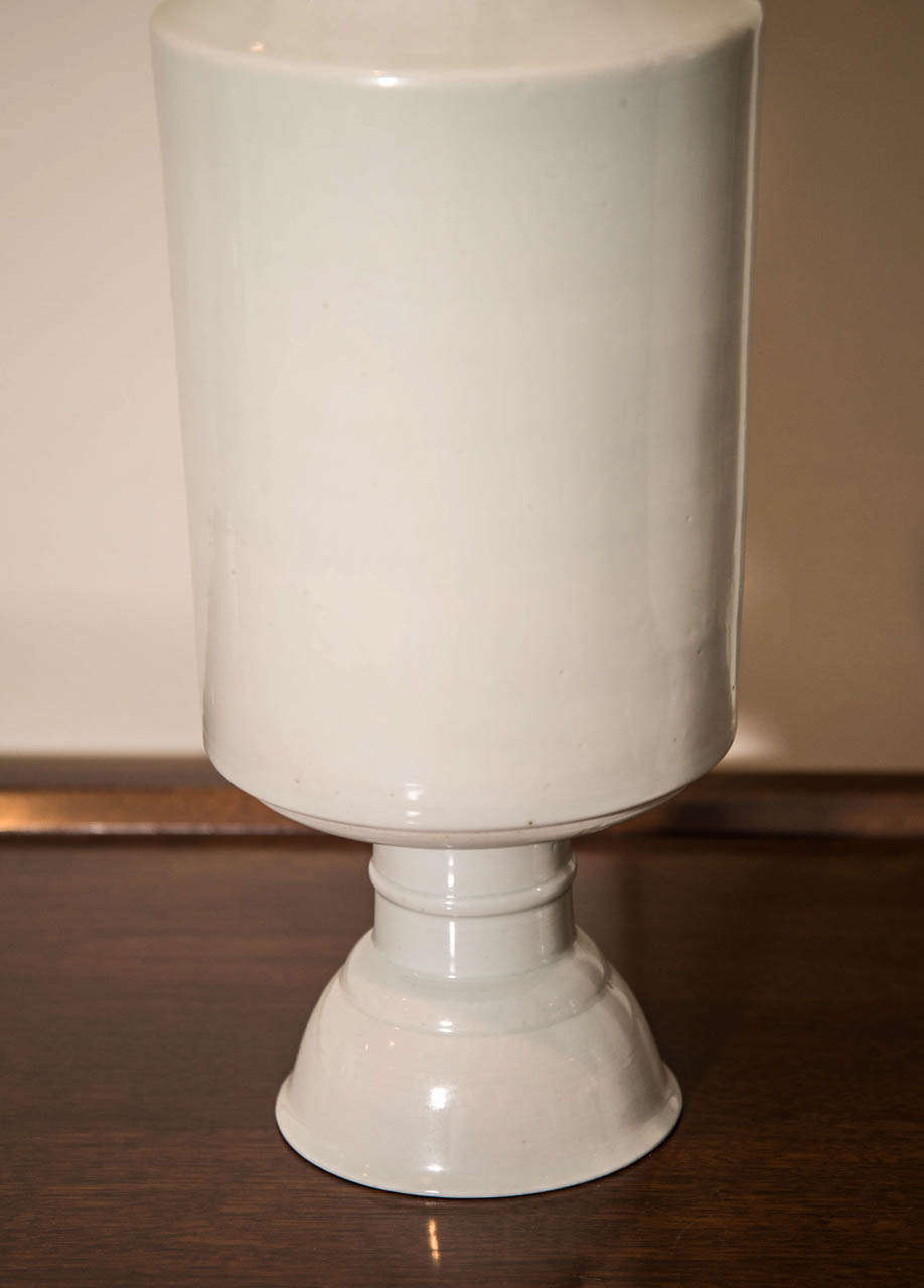 North Korean Pair of Korean White Porcelain Vessels For Sale