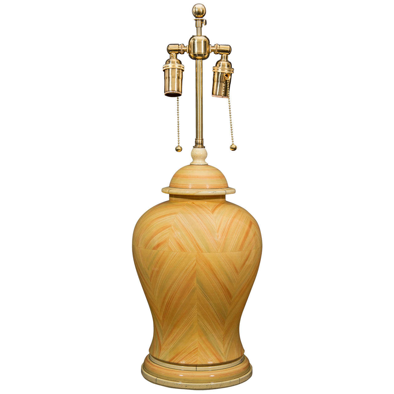 Ceramic Ginger Jar Shaped Lamp For Sale