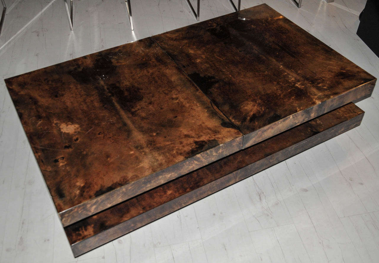 Italian 1970's Dry Bar Coffee Table Attributed to Aldo Tura For Sale