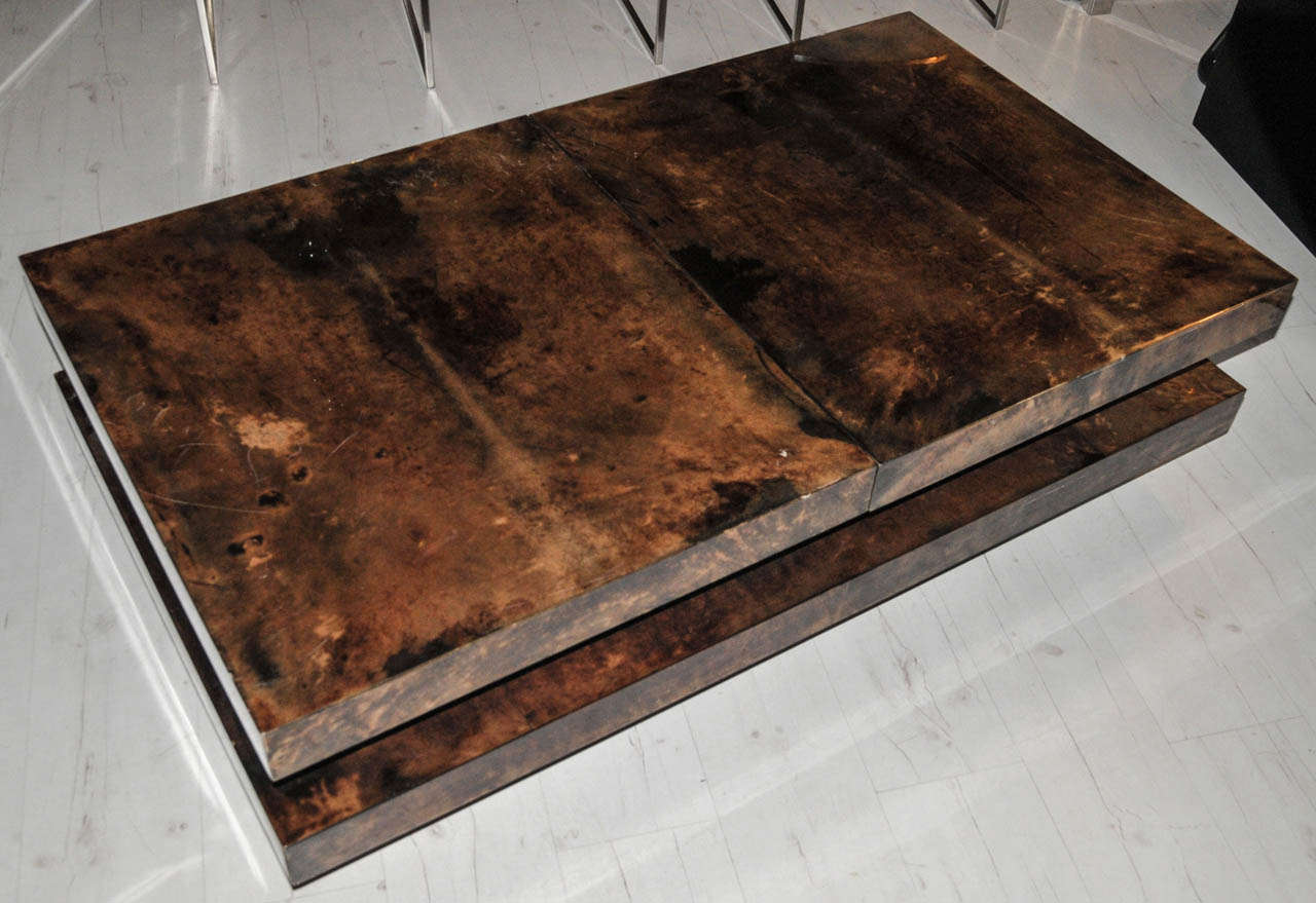 1970's Dry Bar Coffee Table Attributed to Aldo Tura For Sale 3