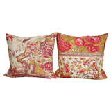 Pair 19th C. Italian Pillows.