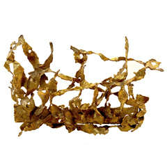 Bronze Sculptural Wall Sconce "The Flame", wired.