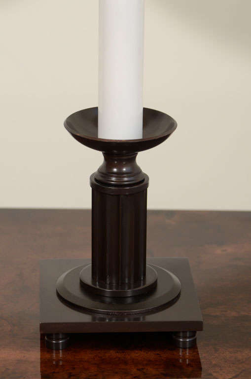 American Art Deco Candle Table Lamp In Excellent Condition For Sale In New York, NY