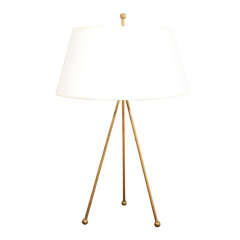 Robsjohn-Gibbings Brass Tripod Table Lamp