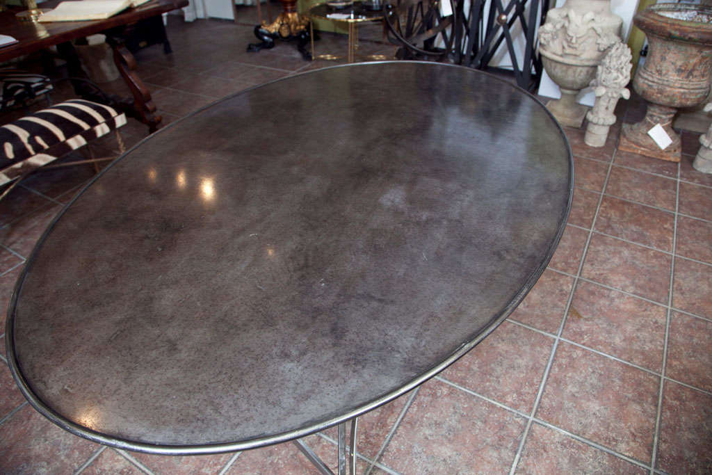 french metal folding table