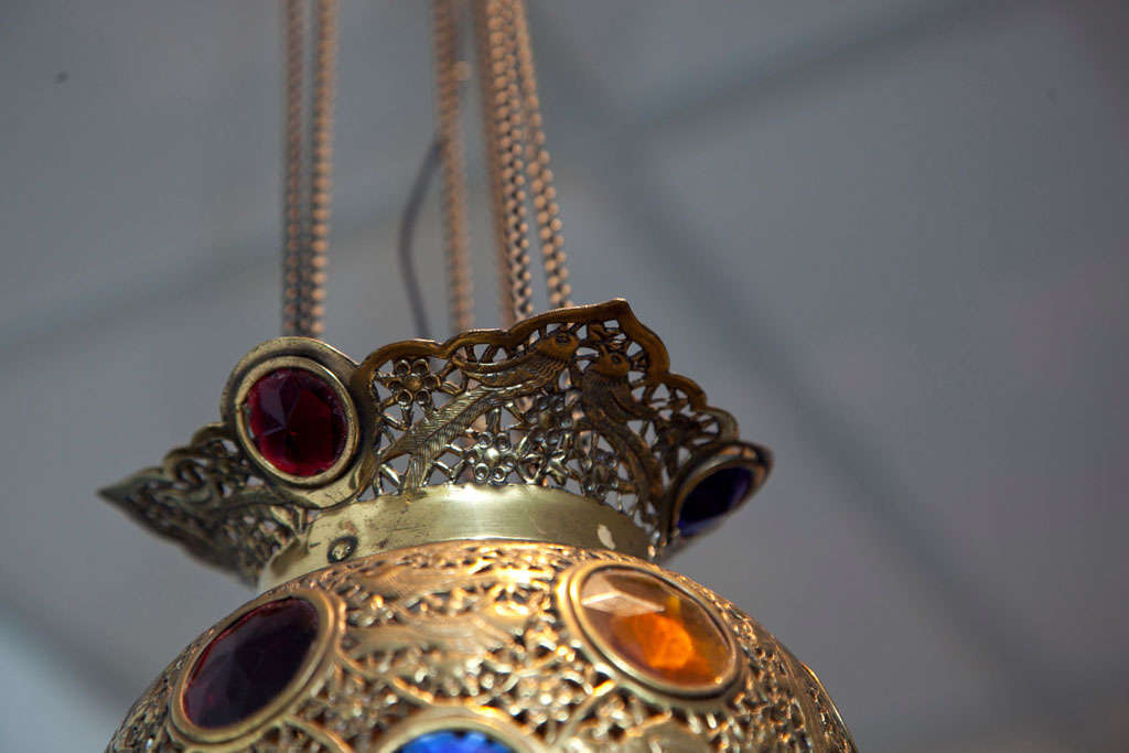 Moroccan Lantern with Glass Jewels 1