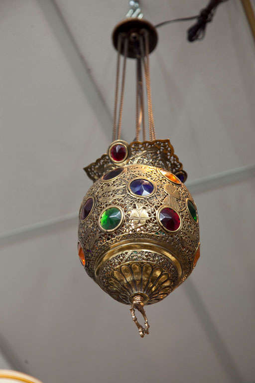Moroccan Lantern with Glass Jewels 3
