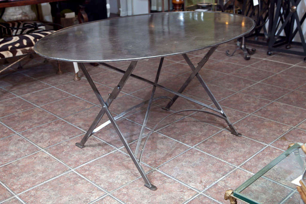 Folding French Metal Tables Outdoor/Indoor at 1stdibs