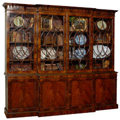 English Mahogany Breakfront