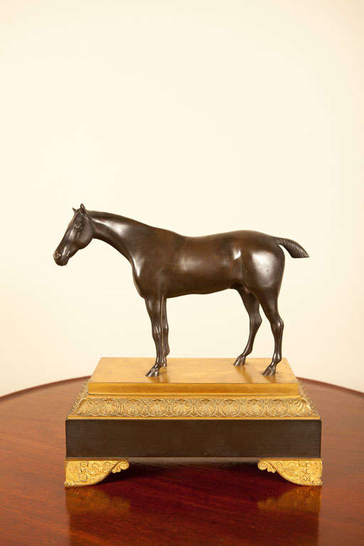 19th Century Bronze & Gilt Horse