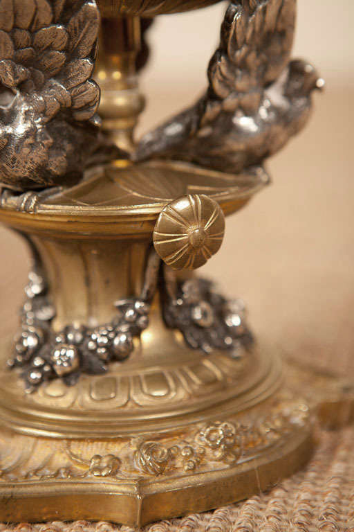 19th Century Bronze & Silver Cassolette For Sale