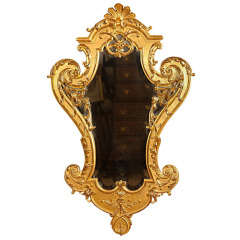 Antique Louis XV style Shield Back Mirror