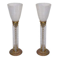 Pair of Barovier lamps