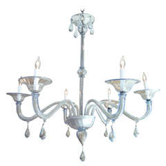 Murano  silver blue chandelier