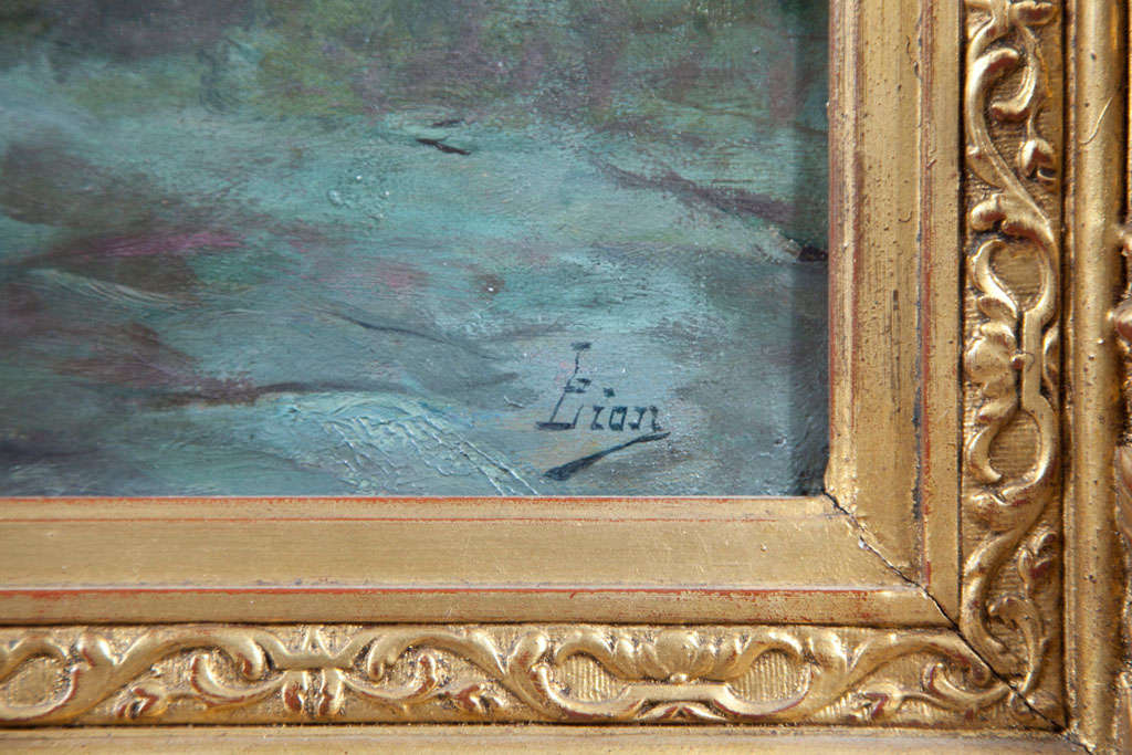 French Framed Oil On Canvas