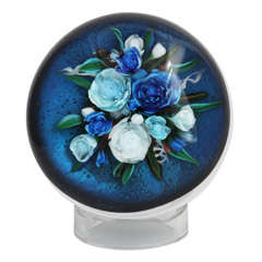 Rick Ayotte "Midnight Blue" Bouquet Paperweight
