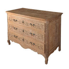 19th c. Bleached Commode