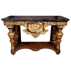 Dramatic Marble Top Console Table Dramatic Marble Top Console Table