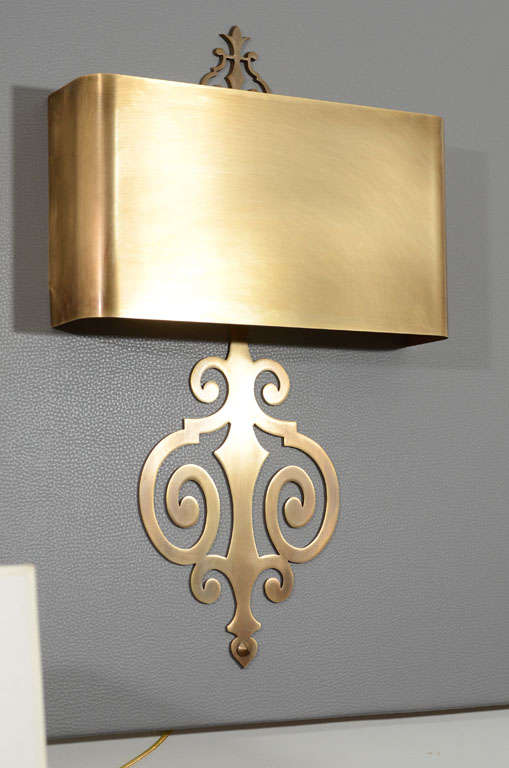 Brass Charles scroll sconces
