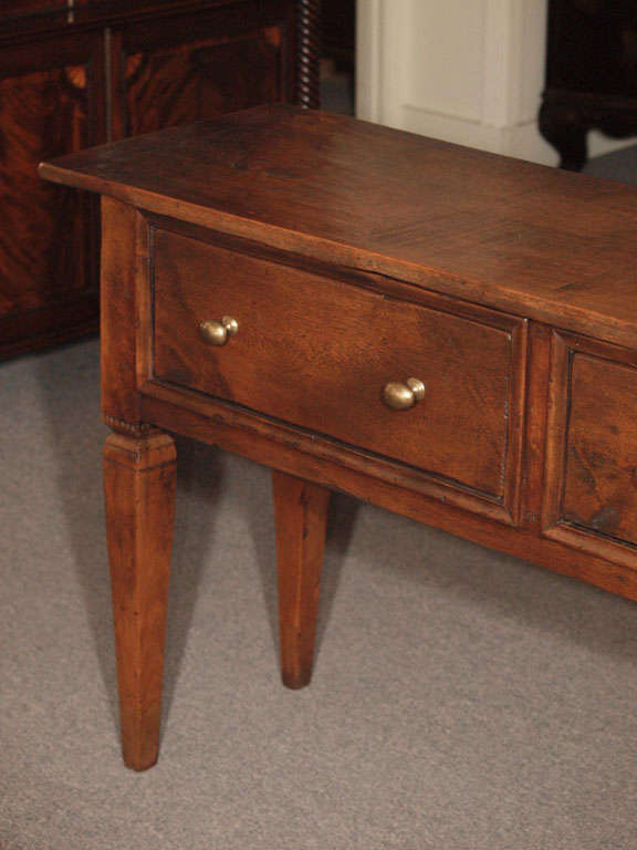 19th Century Antique French provincial 3- drawer oak server