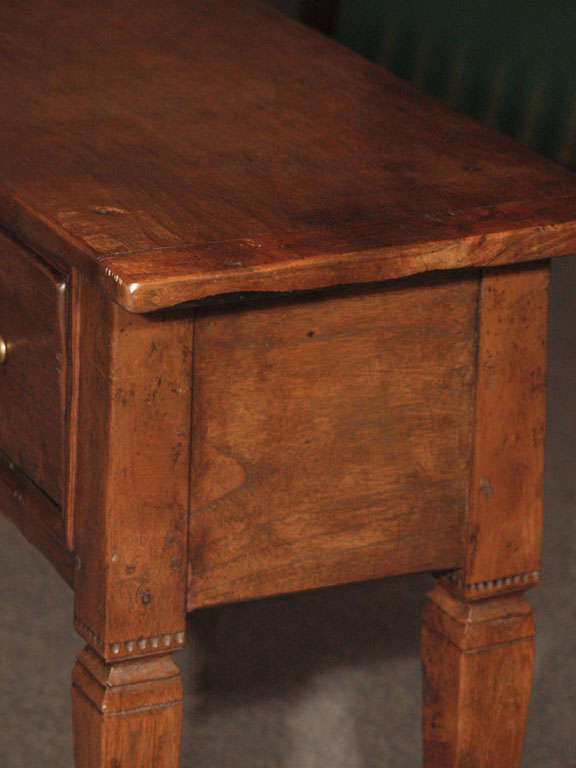 Antique French provincial 3- drawer oak server 3