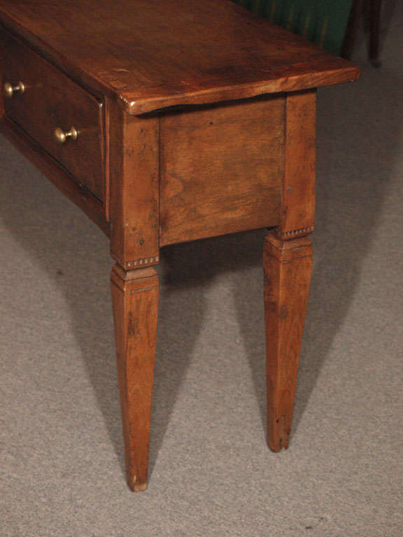 Antique French provincial 3- drawer oak server 4