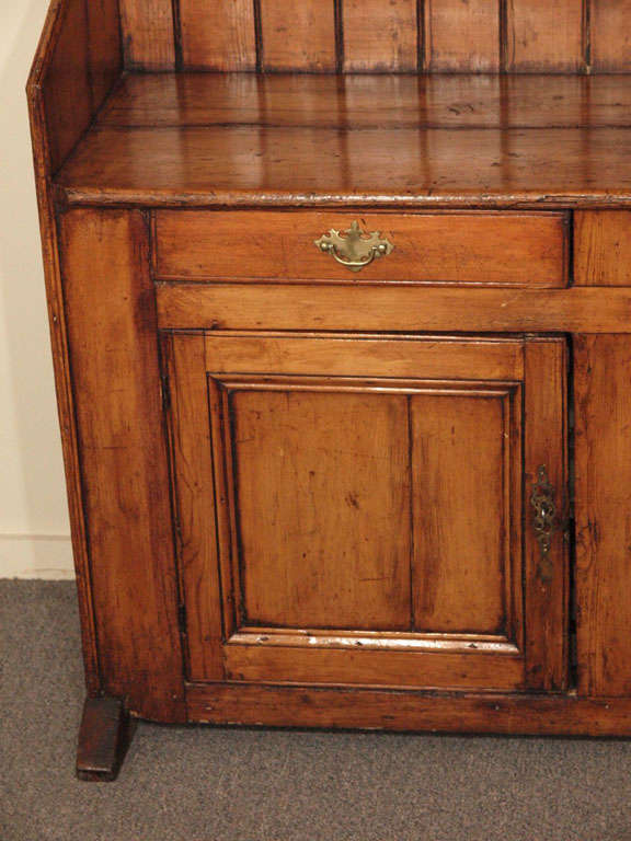 Antique Irish pine dresser with plate rack. at 1stDibs