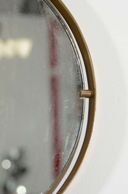 Decorative Brass Italian Wall Mirror For Sale 1