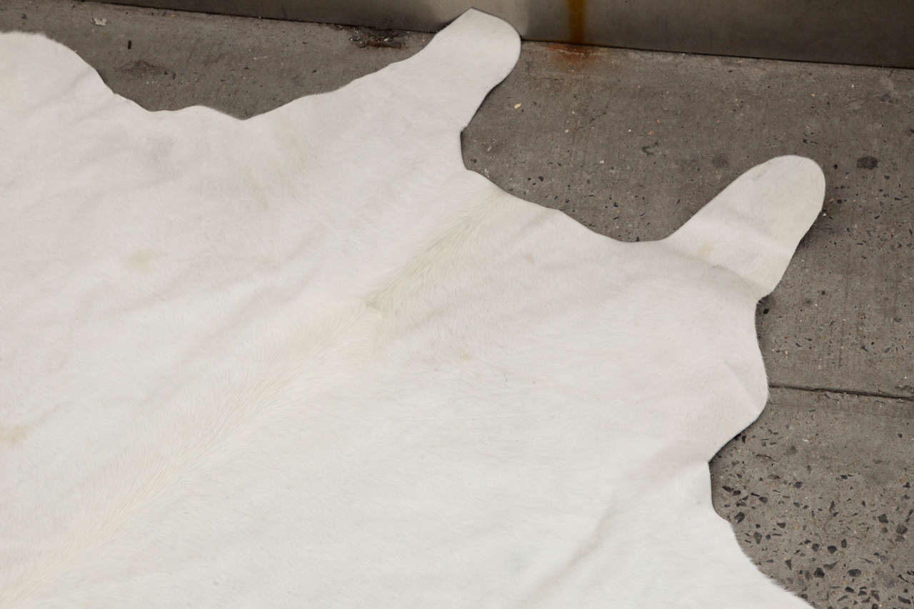 White Cow Hide In Excellent Condition In New York, NY
