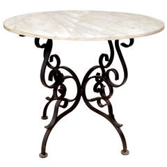 1940's French Iron Wrought Center Table