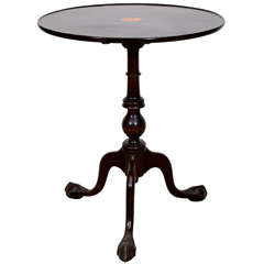 Antique American Chippendale Tilt-top Mahogany Tea Table