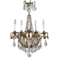 French Six Light Electrified Candle Fixture