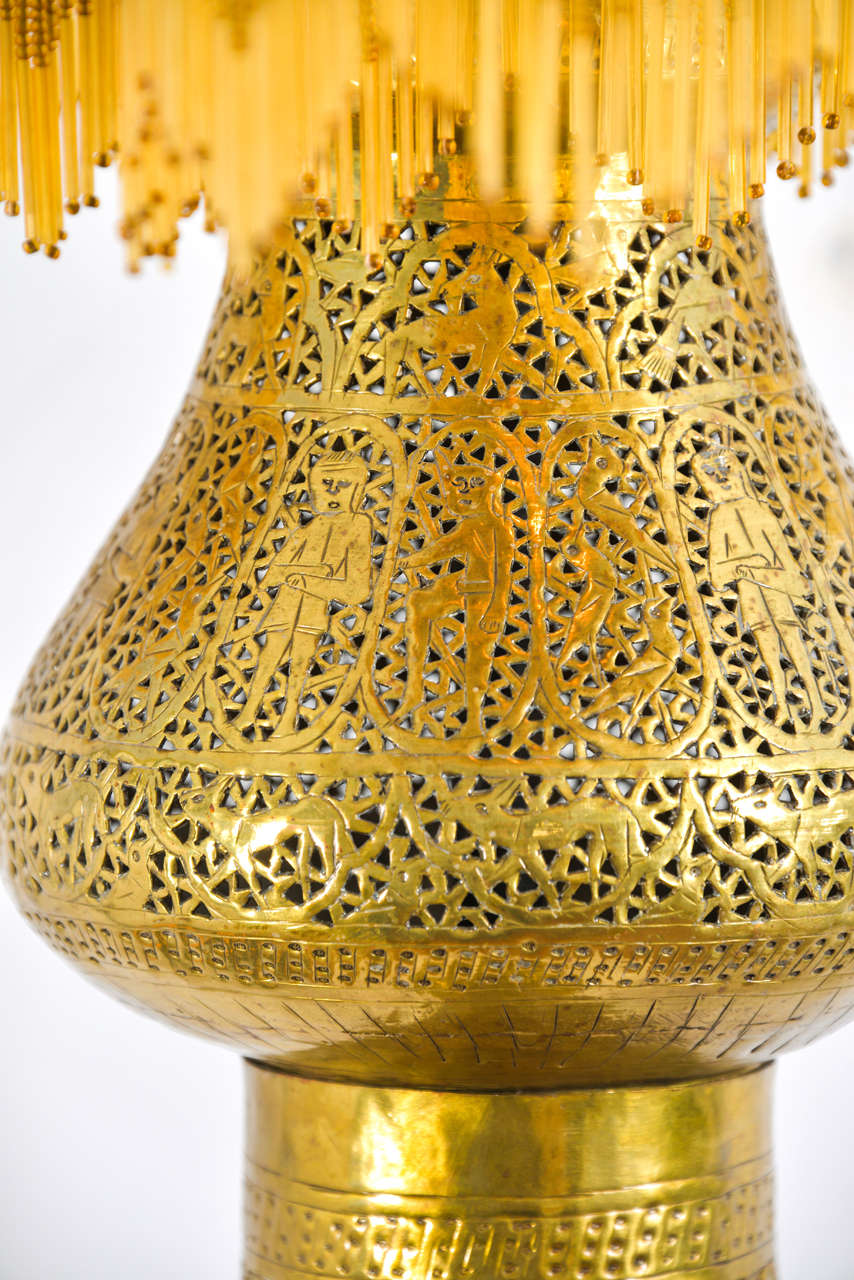 Moroccan Pierced Brass Floor Lamp 2