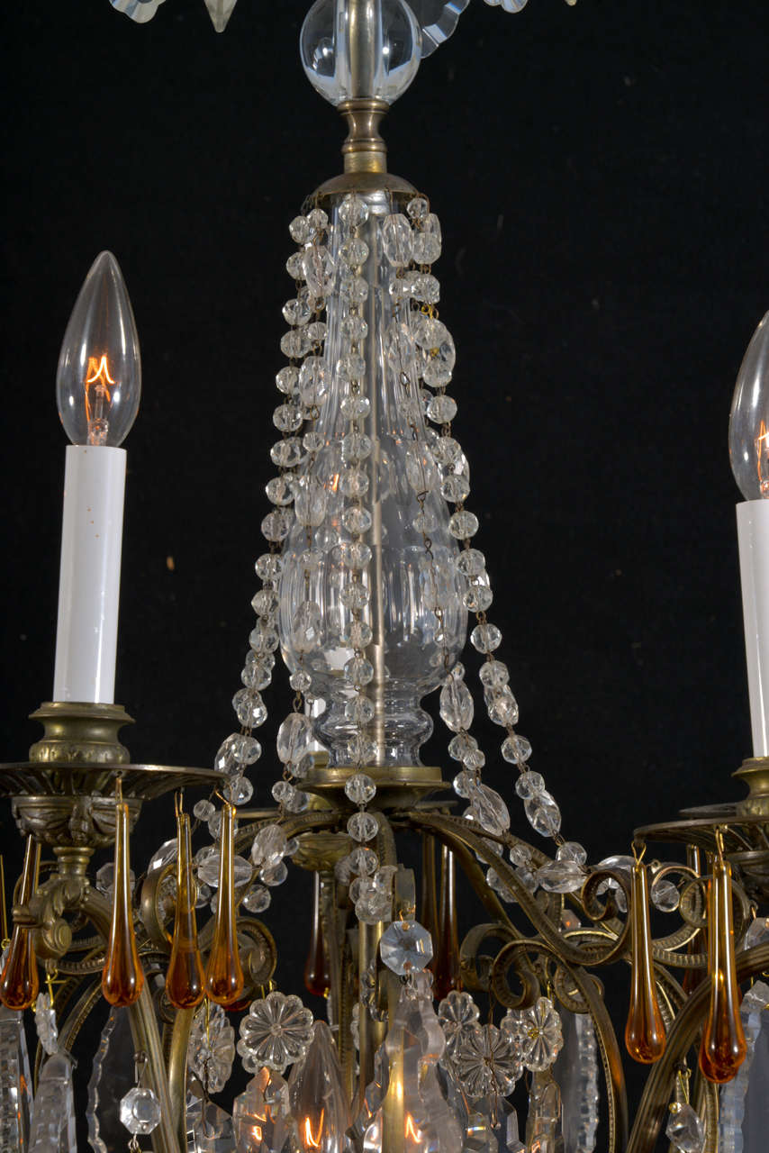 French Six Light Electrified Candle Fixture For Sale at 1stDibs