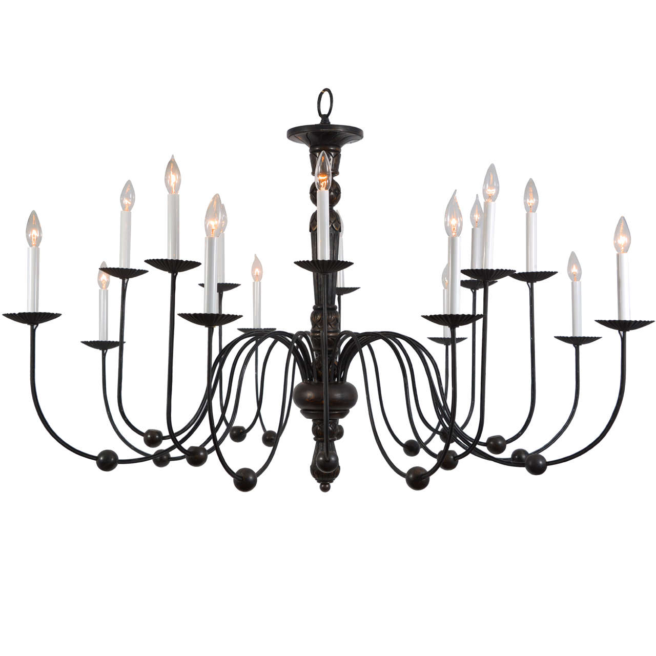 Italian, 16 Light Candle Fixture, Electrified. at 1stDibs